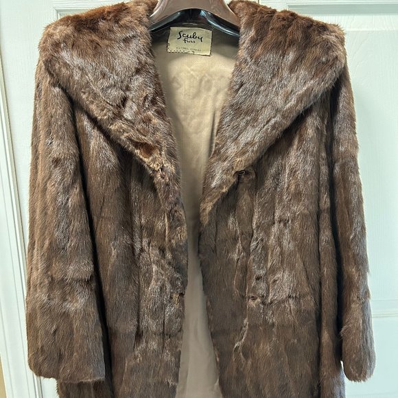 Vintage 1950's Mink Coat - Picture 1 of 9